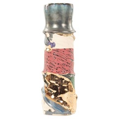 Chase Gamblin 24K Gold Kaminglasur  Urnenvase aus Porzellan