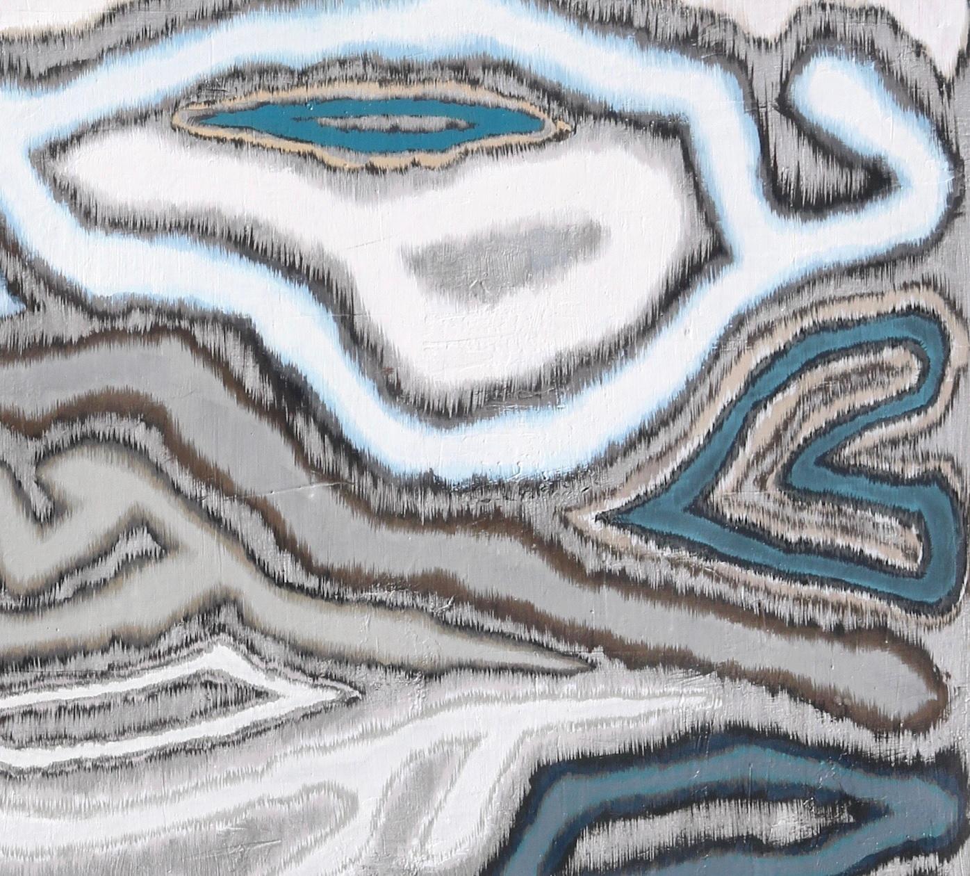 Rockefeller - Abstract Painting Grigio di Chase Langford