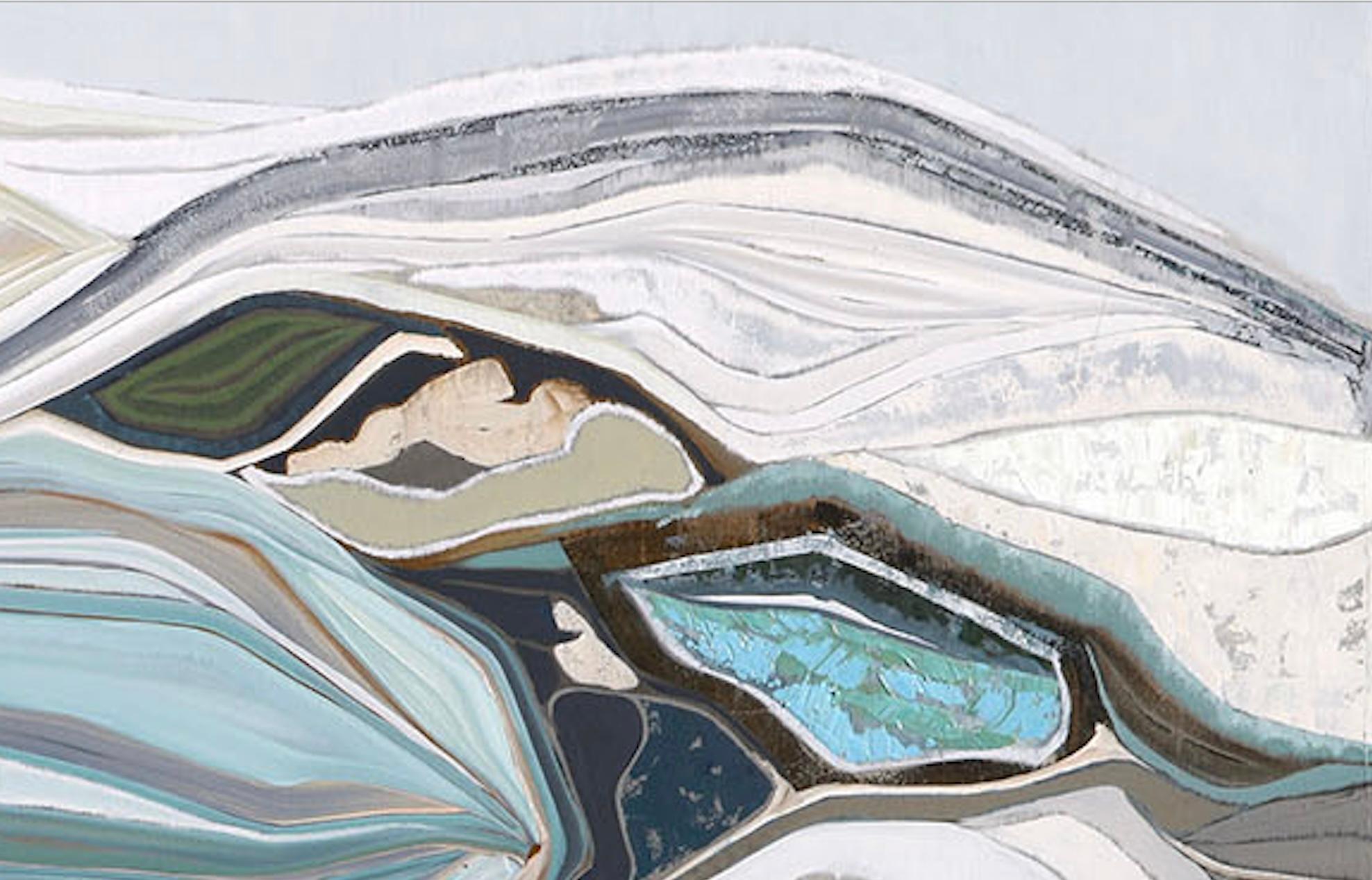 Giunzione a sella 23 - Landscape Painting Grigio di Chase Langford