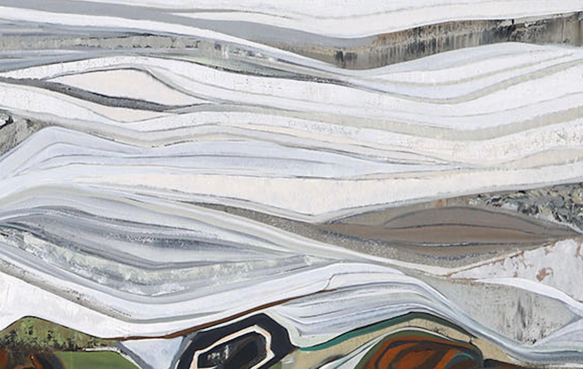 Giunzione a sella 24 - Abstract Painting Grigio di Chase Langford