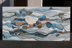 "Vineyard Current", a layered and deep horizon in blue and neutral tones