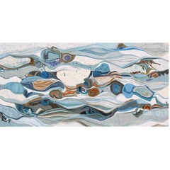 "Vineyard Current", a layered and deep horizon in blue and neutral tones