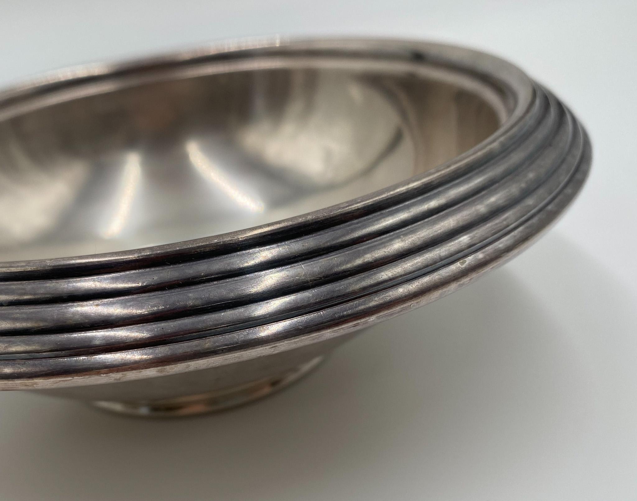 Metal Chase USA Art Deco Decorative Bowl, 1940's  For Sale