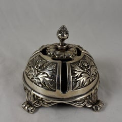 Chased Silver Plate Servants Service Dining Table Call Bell