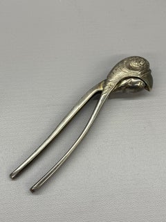 Chased Silverplate Parrot Nutcracker