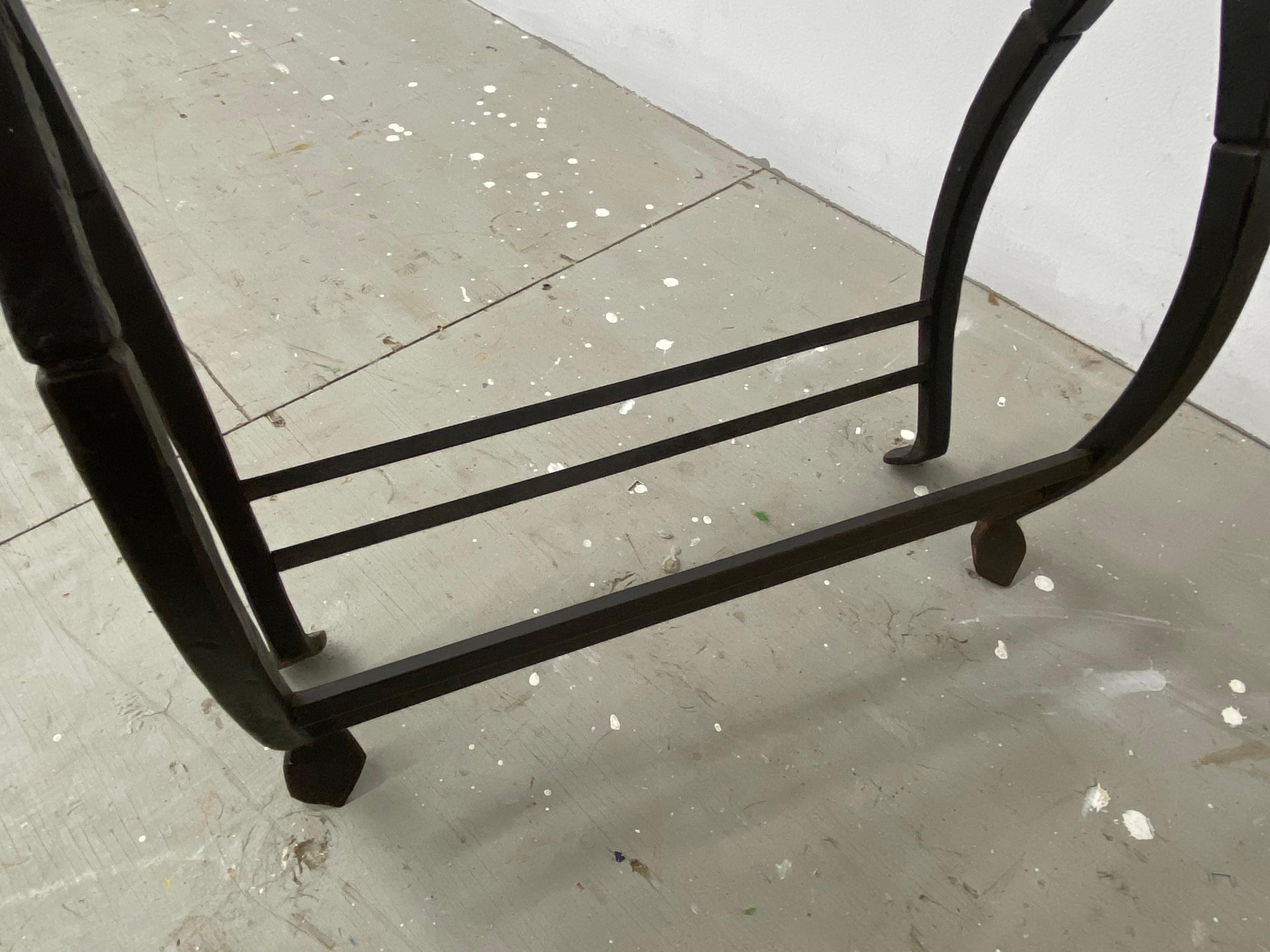 Chased Wrought Iron Folding Curule Bench 3