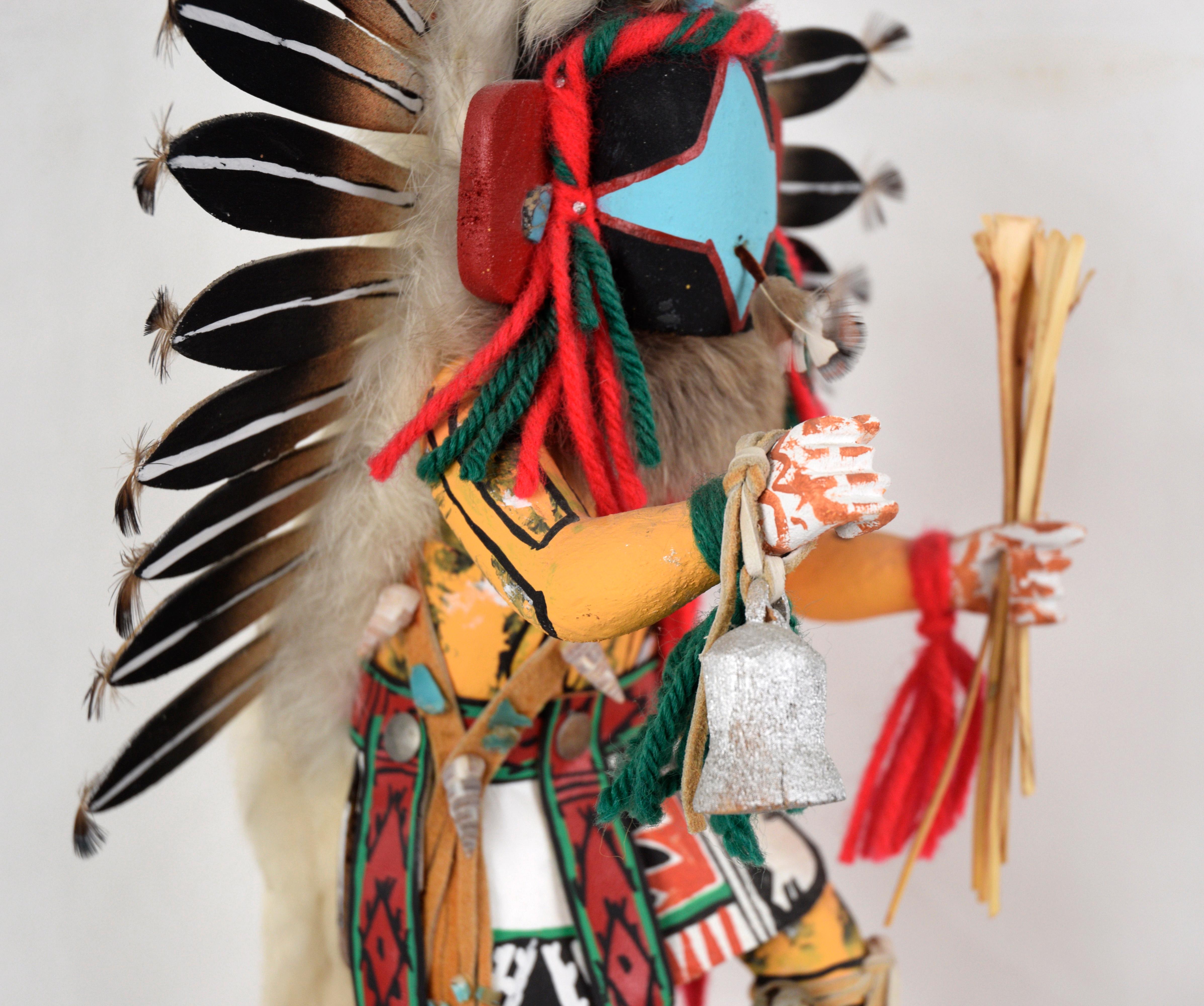American Chasing Star Performing a Dance - Kachina Doll by Rena Jean (Whitehorse) For Sale