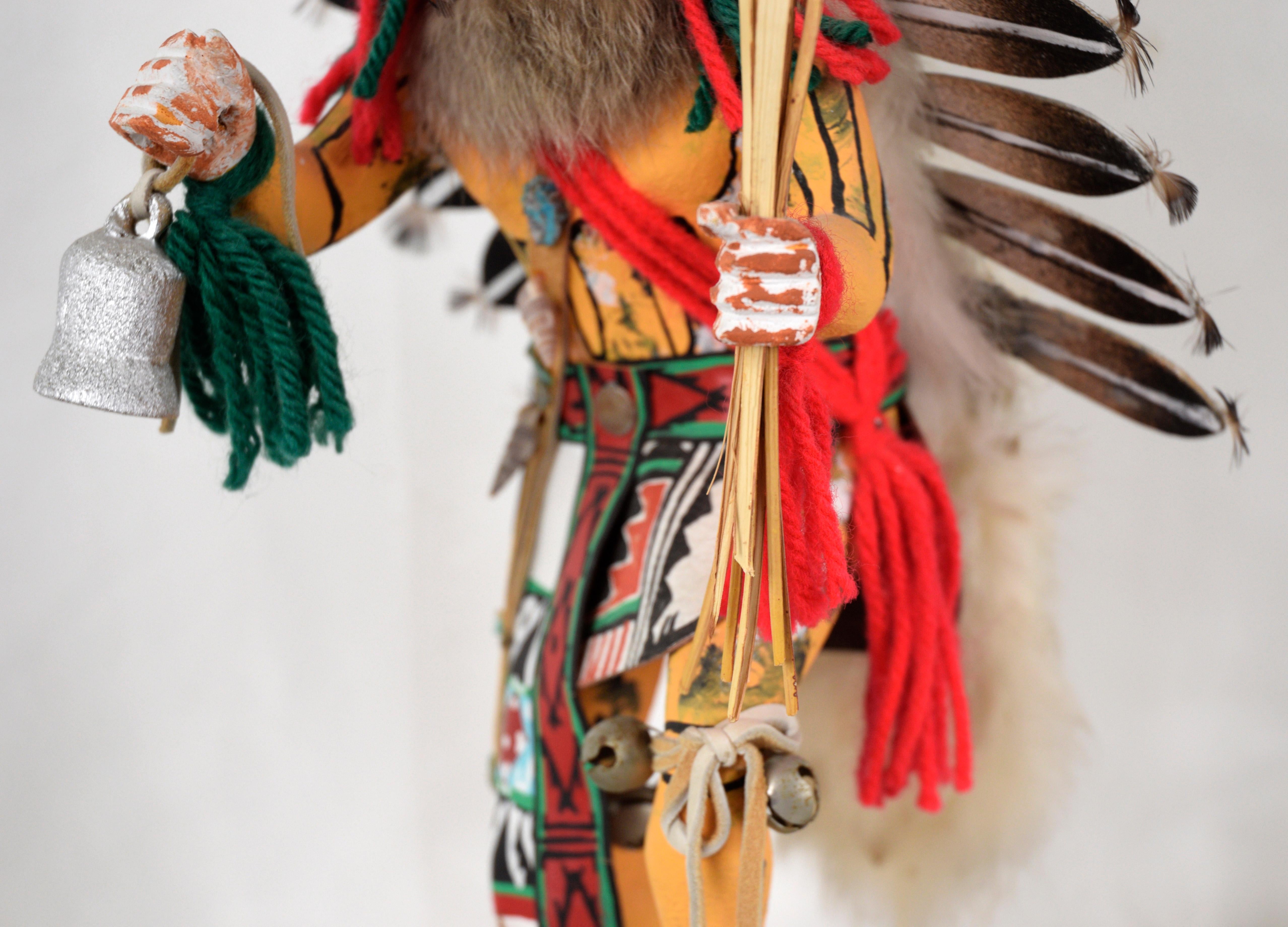 Chasing Star Performing a Dance - Kachina Doll by Rena Jean (Whitehorse) In Good Condition For Sale In Soquel, CA