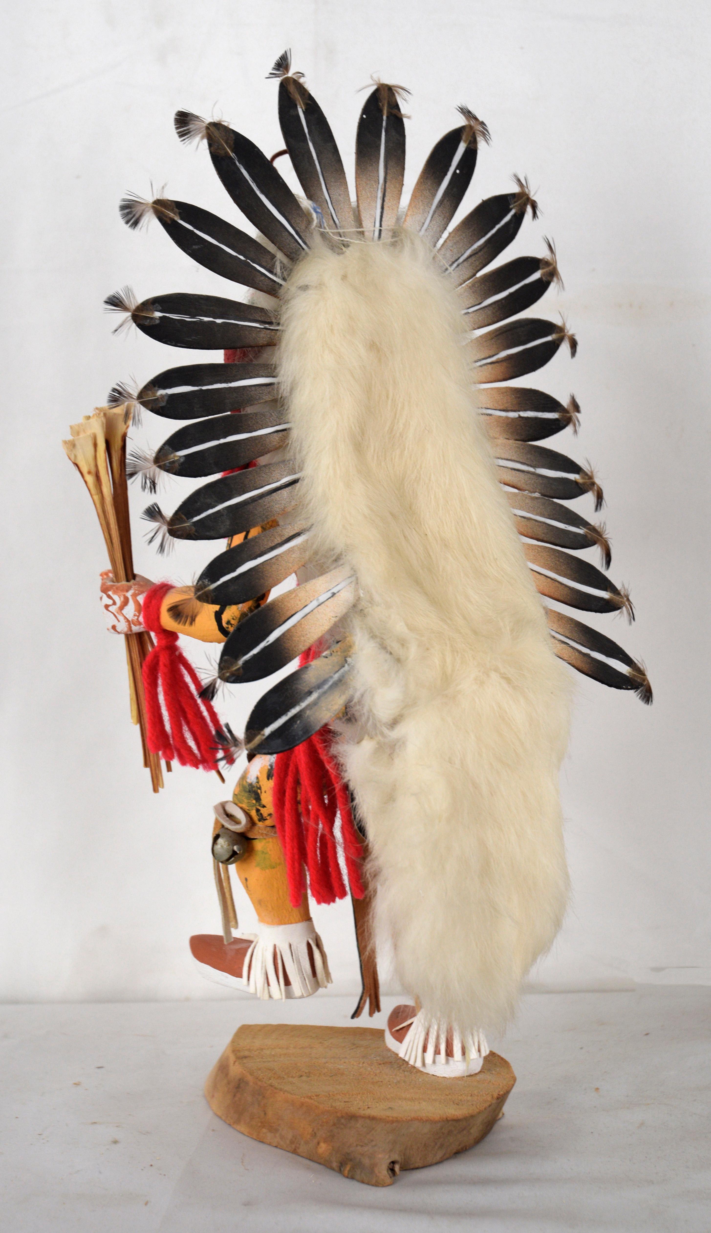 Fur Chasing Star Performing a Dance - Kachina Doll by Rena Jean (Whitehorse) For Sale