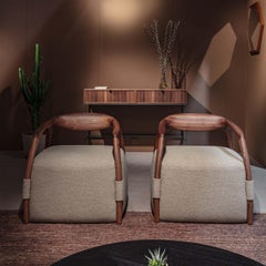 Chassis Canaletto Nussbaum Massivholz Sessel & Stoffpolsterung von Durame