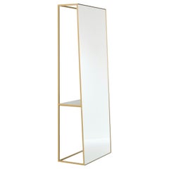 Miroir « Chassis XL Deluxe » avec tablette en marbre vert, par Deknudt Mirrors