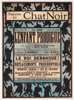 Affiche de théâtre française « Chat Noir » de 1894, Henri Rivière
