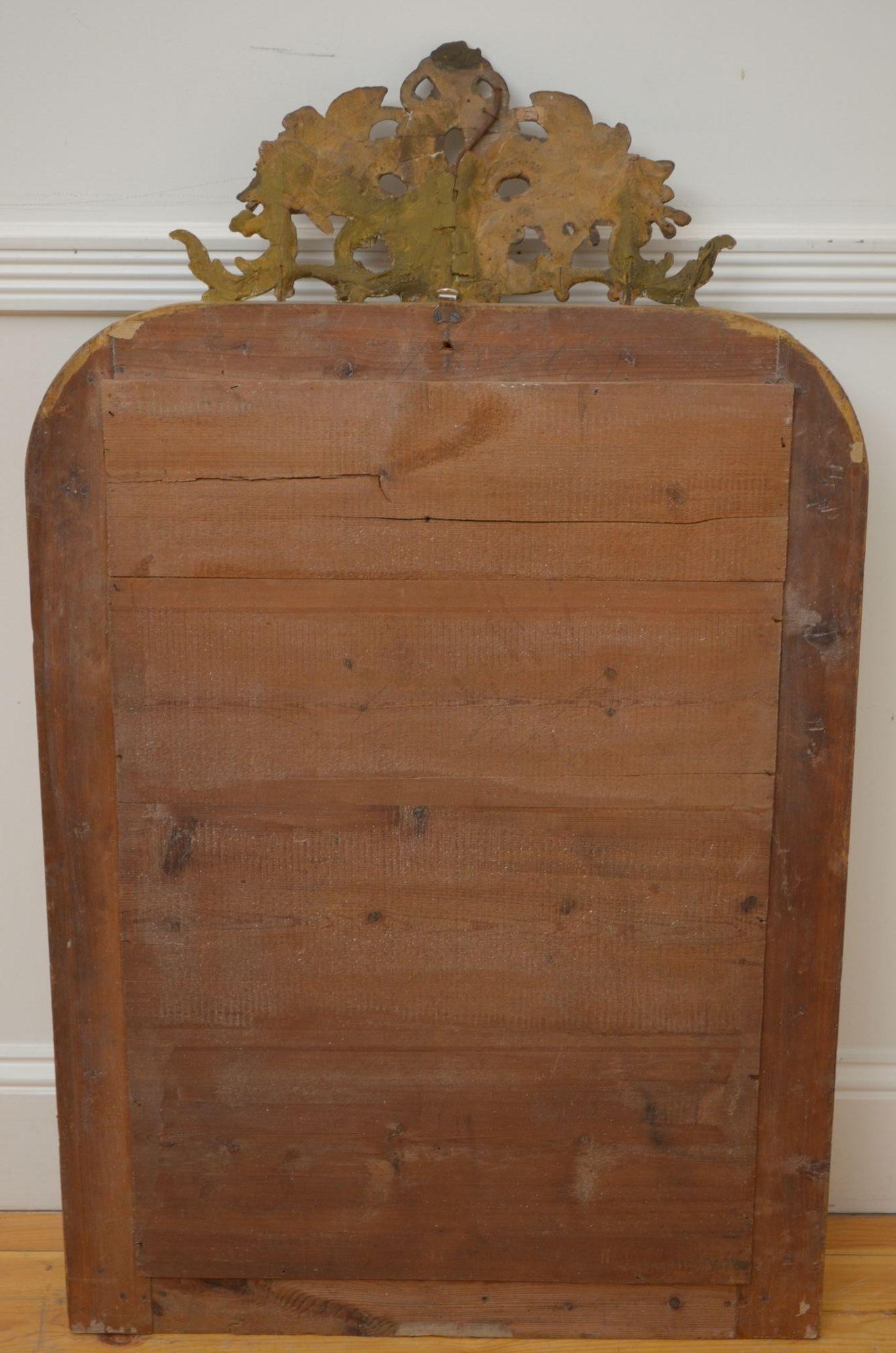 Chateau 19th Century French Gilded Pier Mirror H111cm For Sale 9
