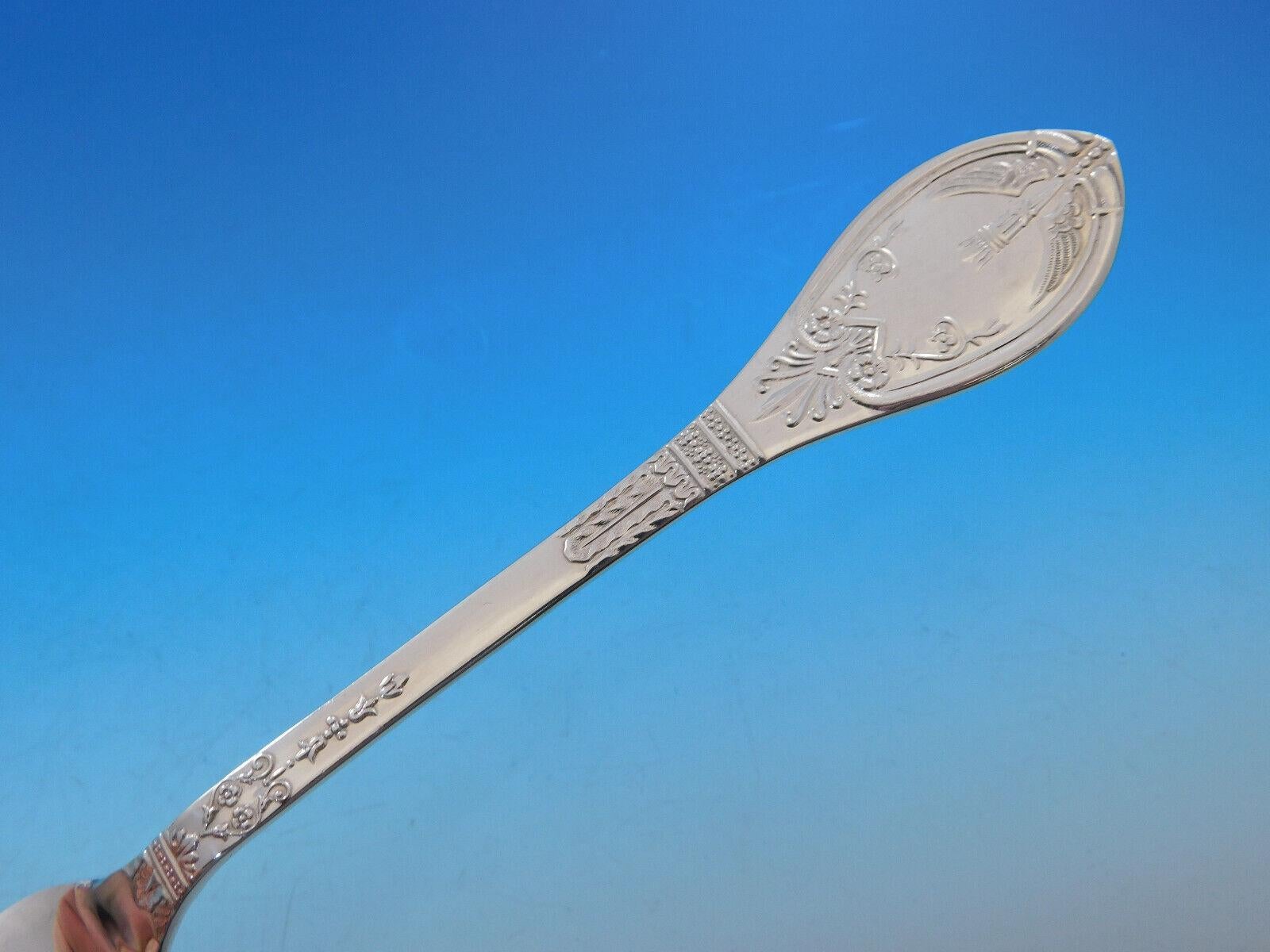 Inglese Chateau by Carrs Set di posate in argento sterling per 8 persone Servizio da 45 pezzi per la cena in vendita