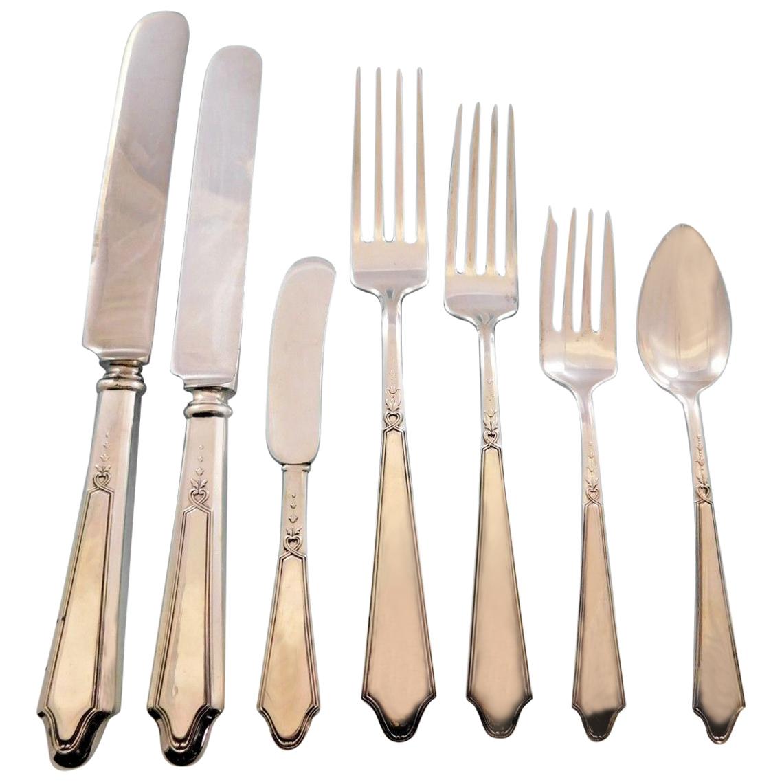 Chateau by Lunt Sterling Silver Flatware Set for 12 Service 89 Piece Dinner Size