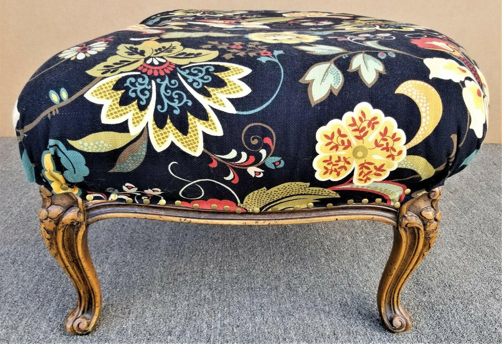 Late 20th Century Chateau d'Ax French Provincial Pouf Ottoman