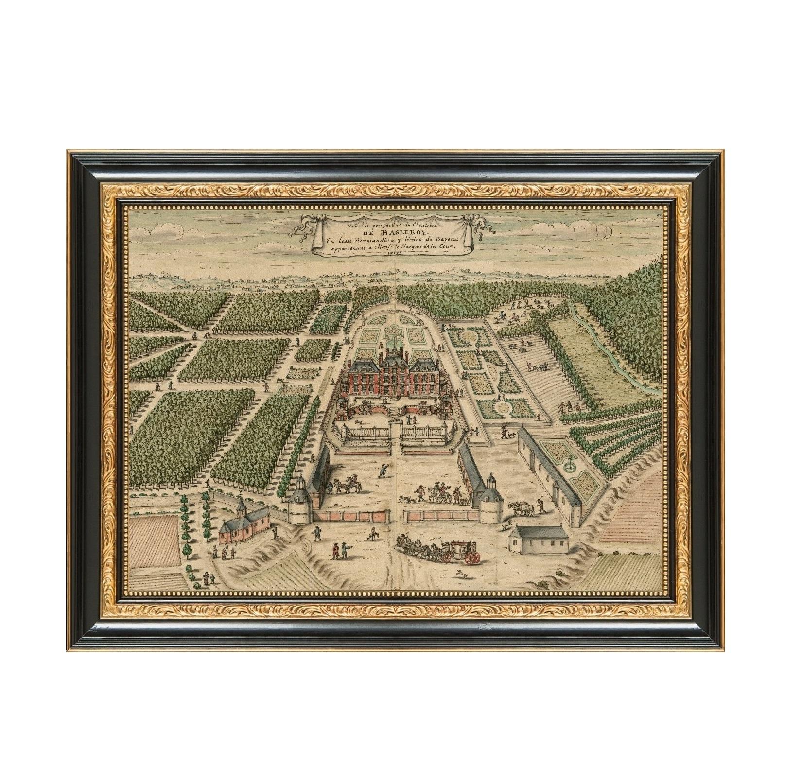 Chateau de Belleroy, after Rococo Engraving by Louis Boudan For Sale