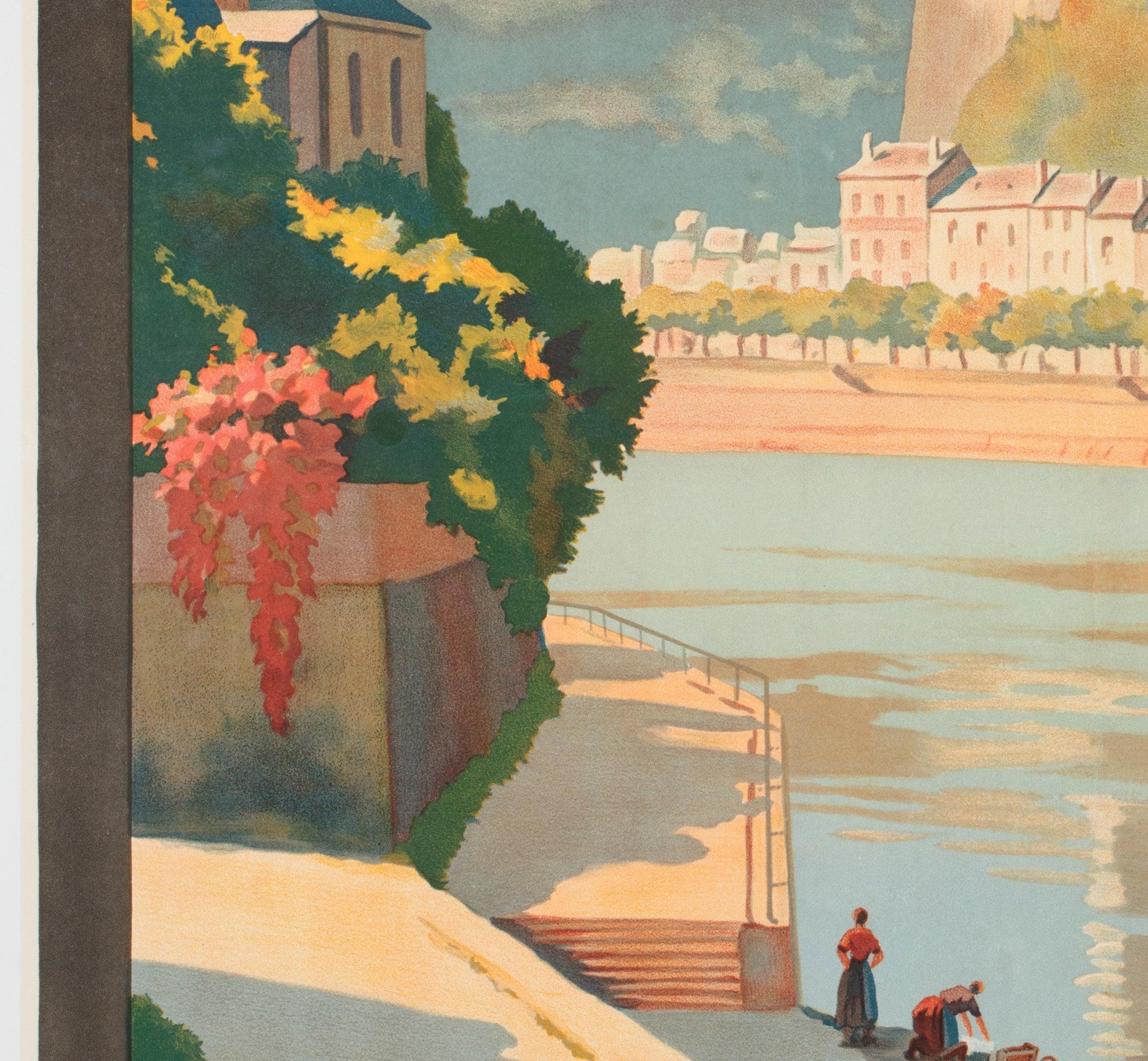 Chateau de Saumur c1924 Französisch Reise Advertsing Poster, Constant Duval (Leinen) im Angebot