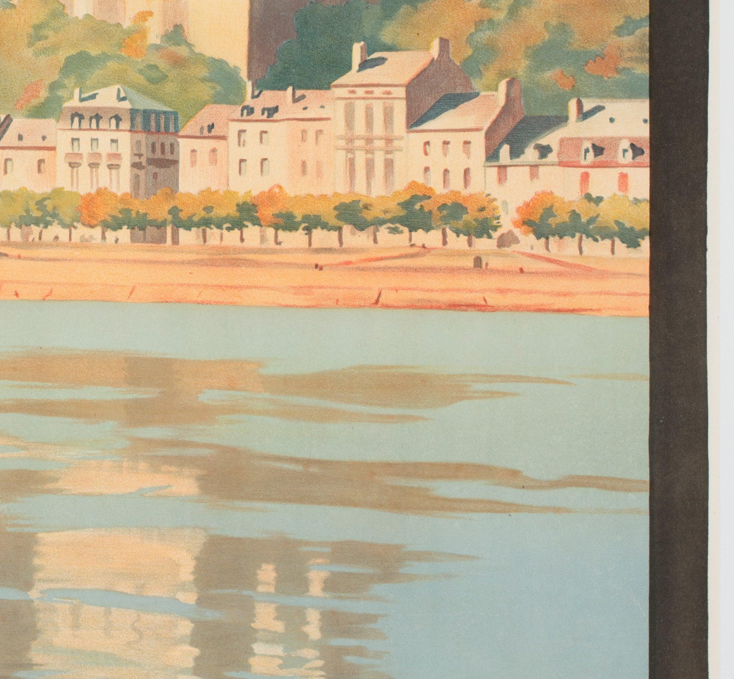 Chateau de Saumur c1924 Französisch Reise Advertsing Poster, Constant Duval im Angebot 1