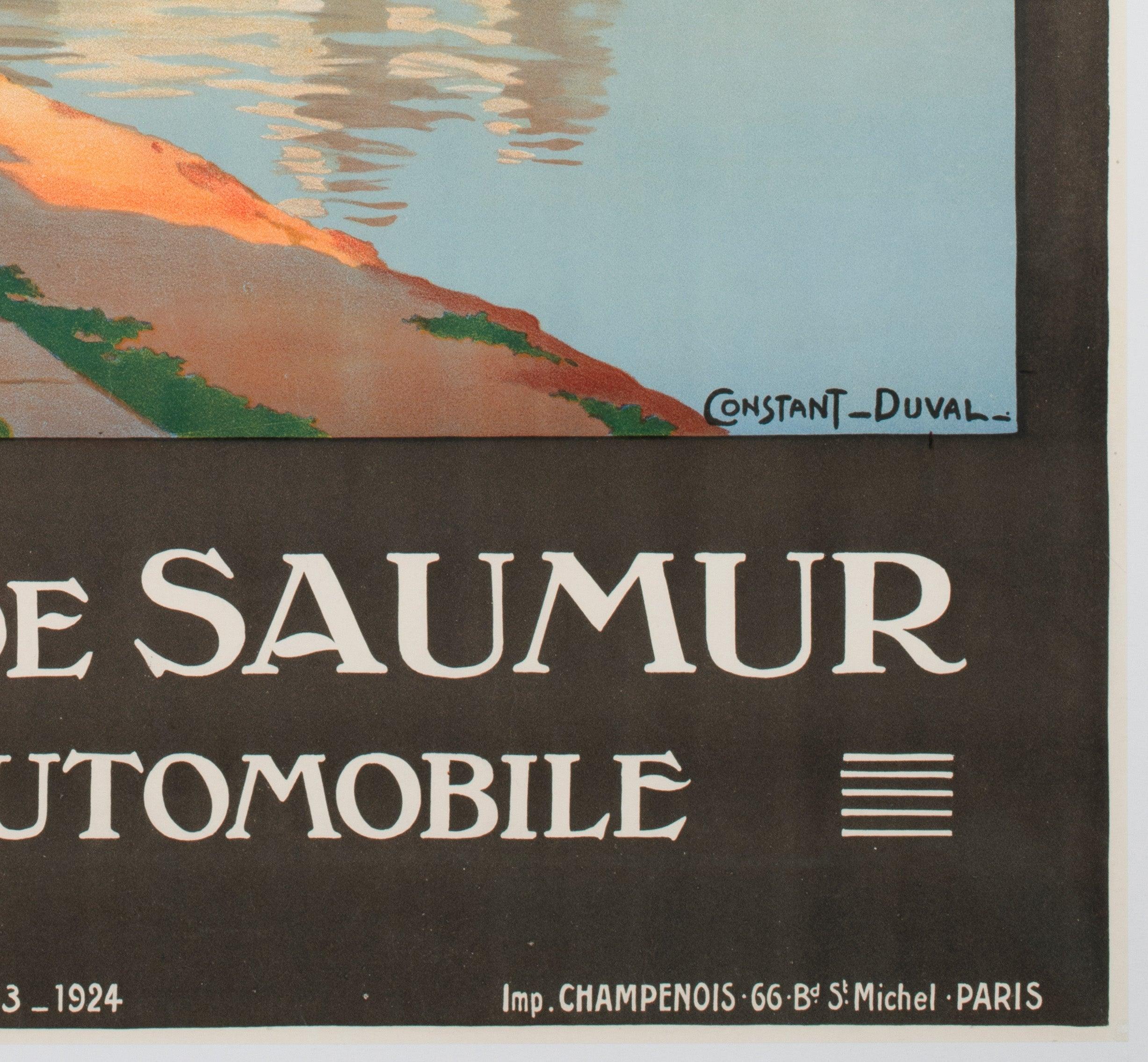 Chateau de Saumur c1924 Französisch Reise Advertsing Poster, Constant Duval im Angebot 3