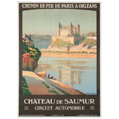 Chateau de Saumur c1924 Französisch Reise Advertsing Poster, Constant Duval