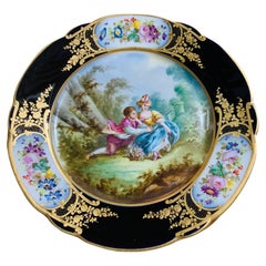 Chateau de Tuileries Sevres Style Hand Painted Cabinet Plate