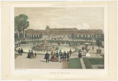 Château de Versailles 'Paris, France' with a View from the Park/Garden, 1861