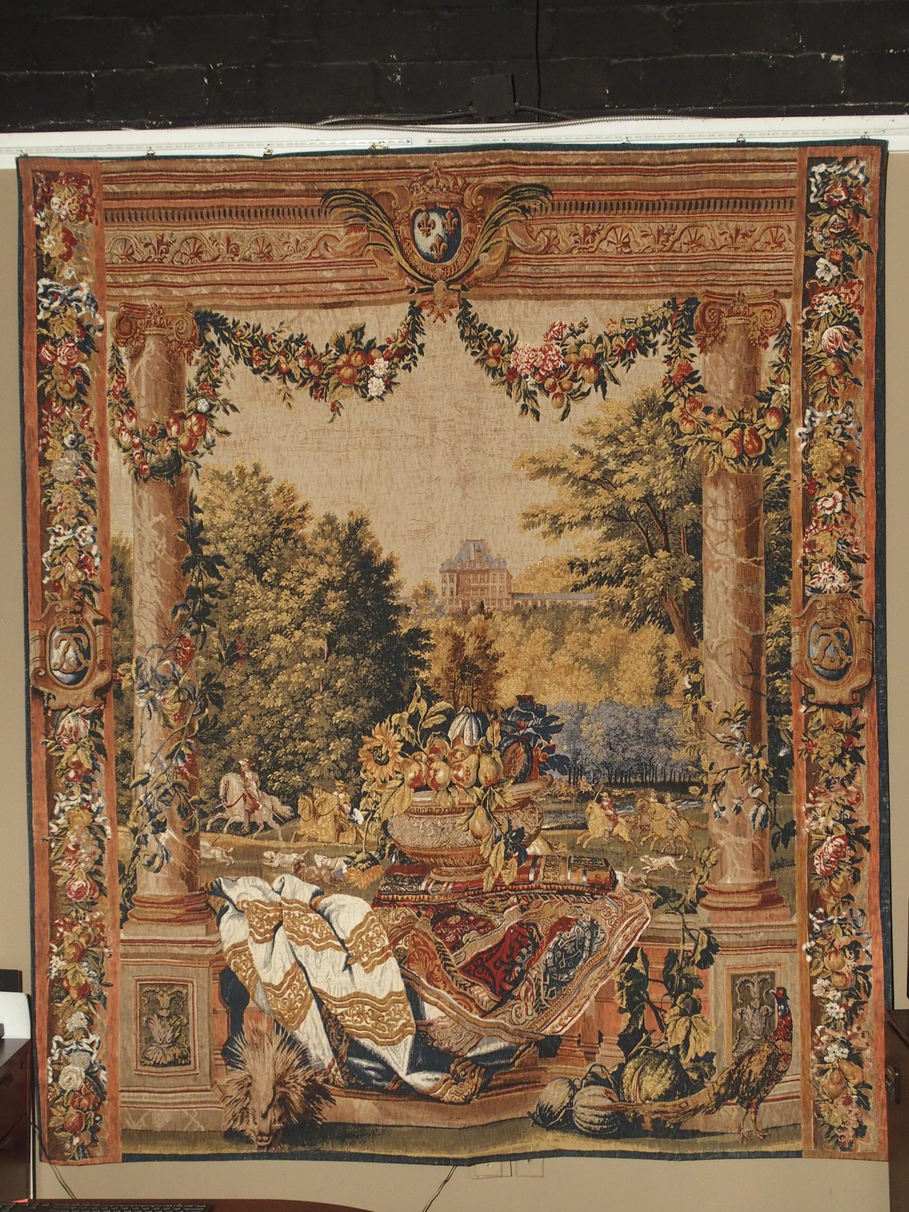Italian Chateau De Versailles Silkscreen Tapestry Wall Hanging