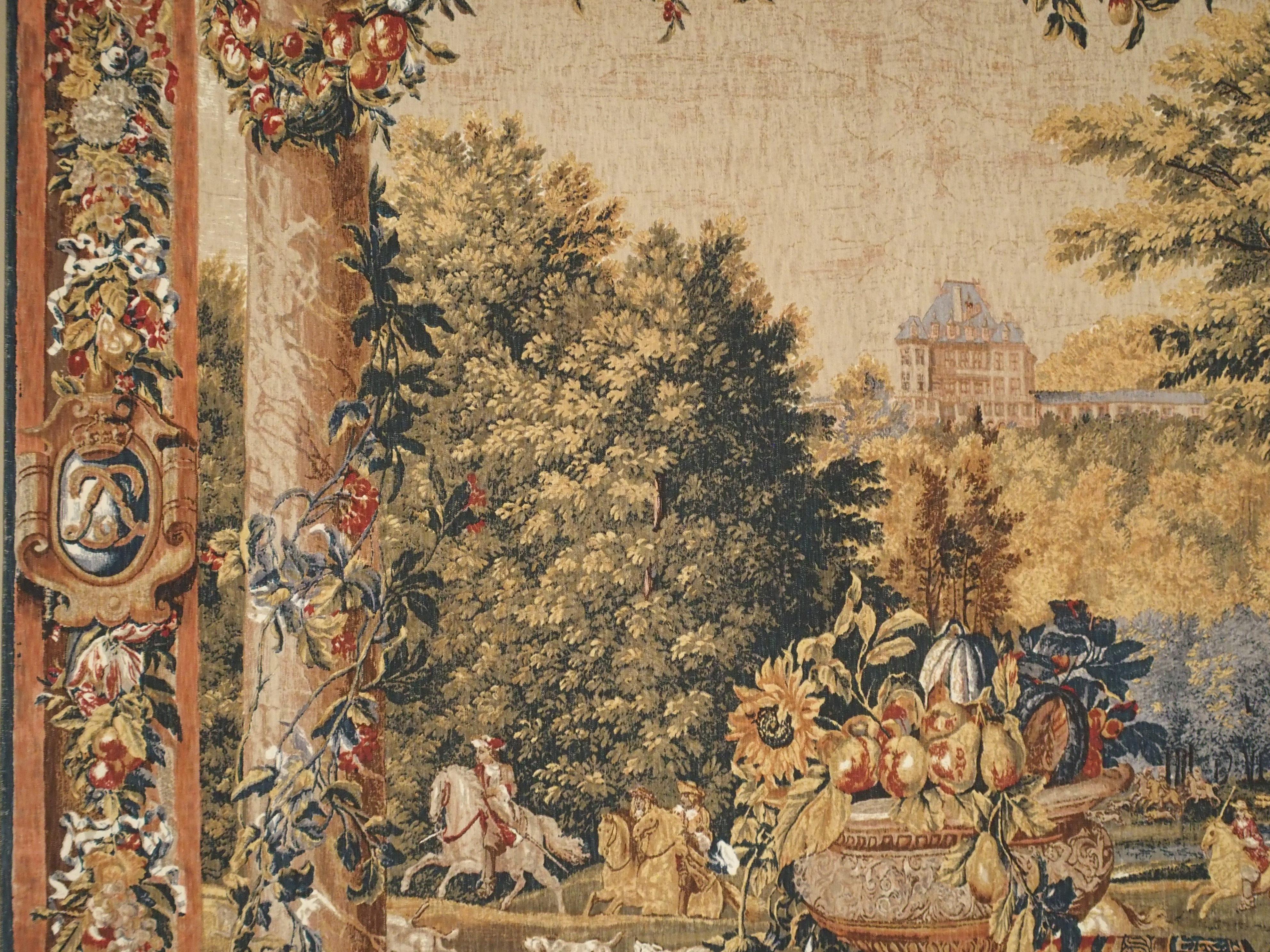 Contemporary Chateau De Versailles Silkscreen Tapestry Wall Hanging