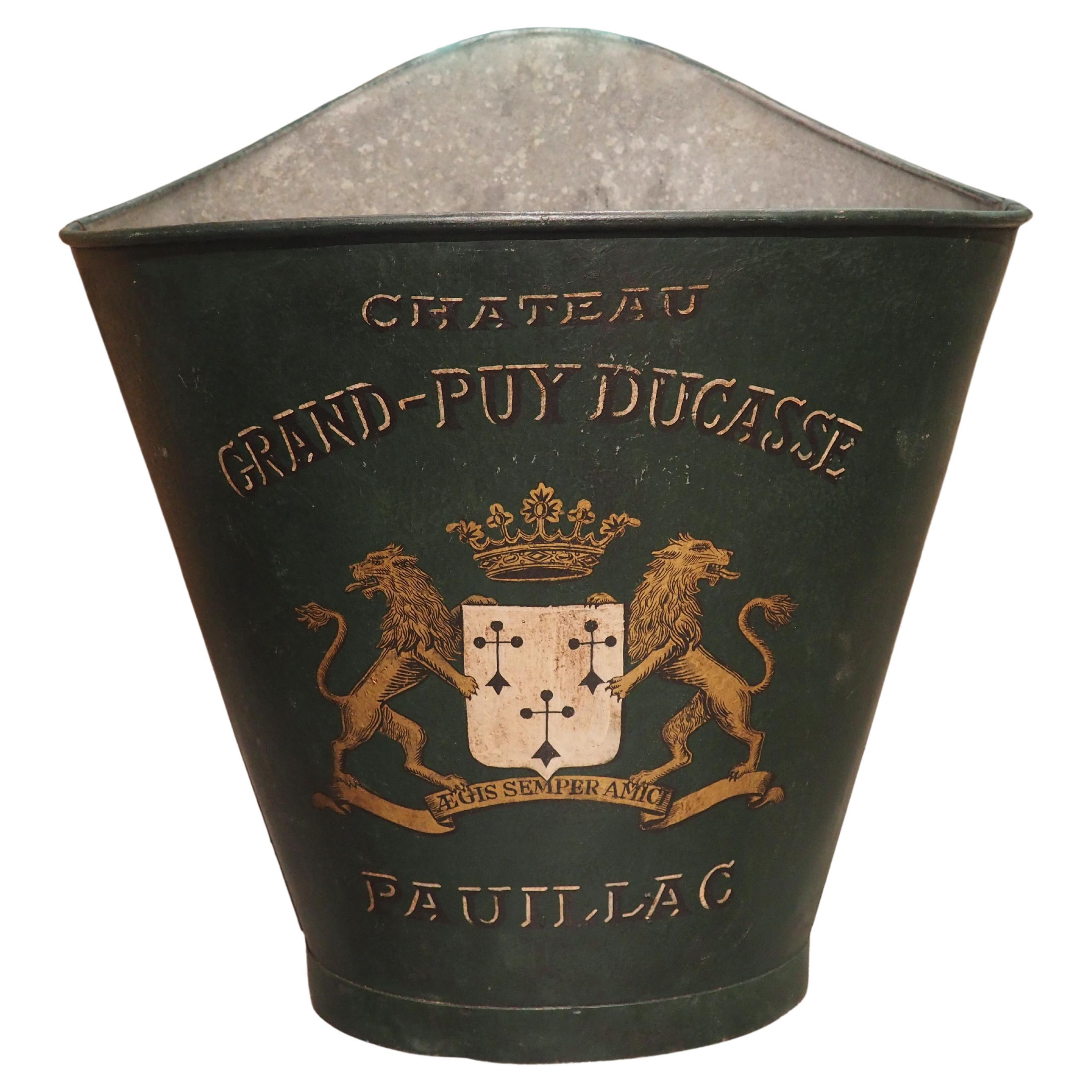 Chateau Grand-Puy Ducasse Painted Grape Hod from France, circa 1900