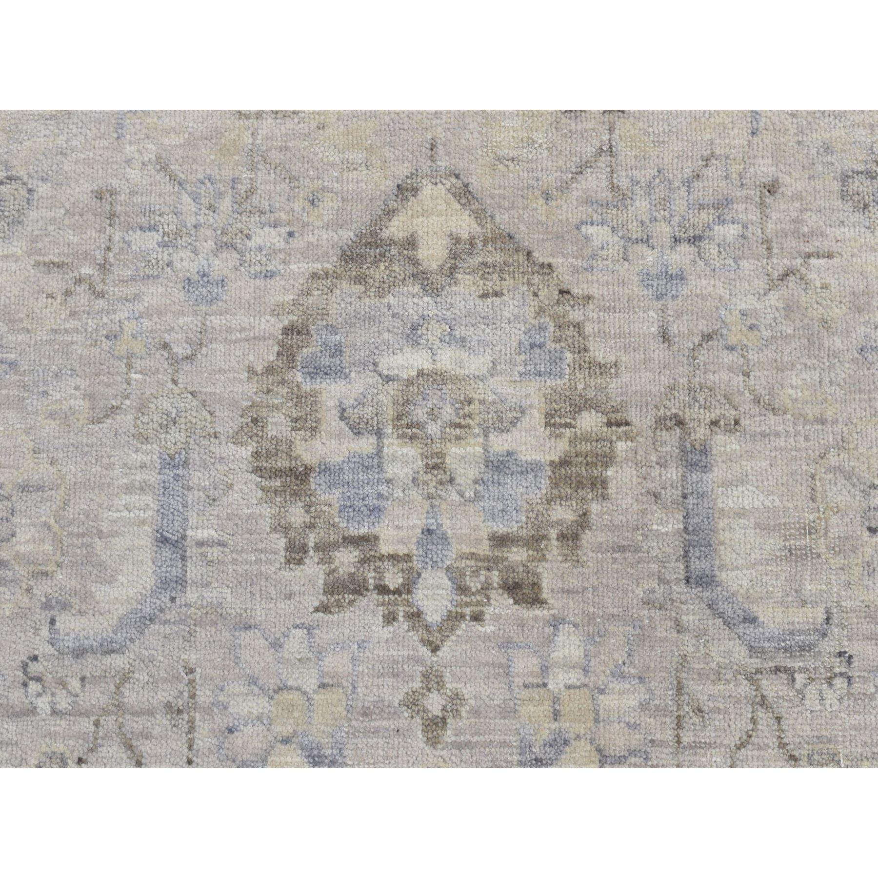 Mid-20th Century Chateau Gray Hand Knotted Wool Rustic Persian Sultanabad Influence Rug 9'1