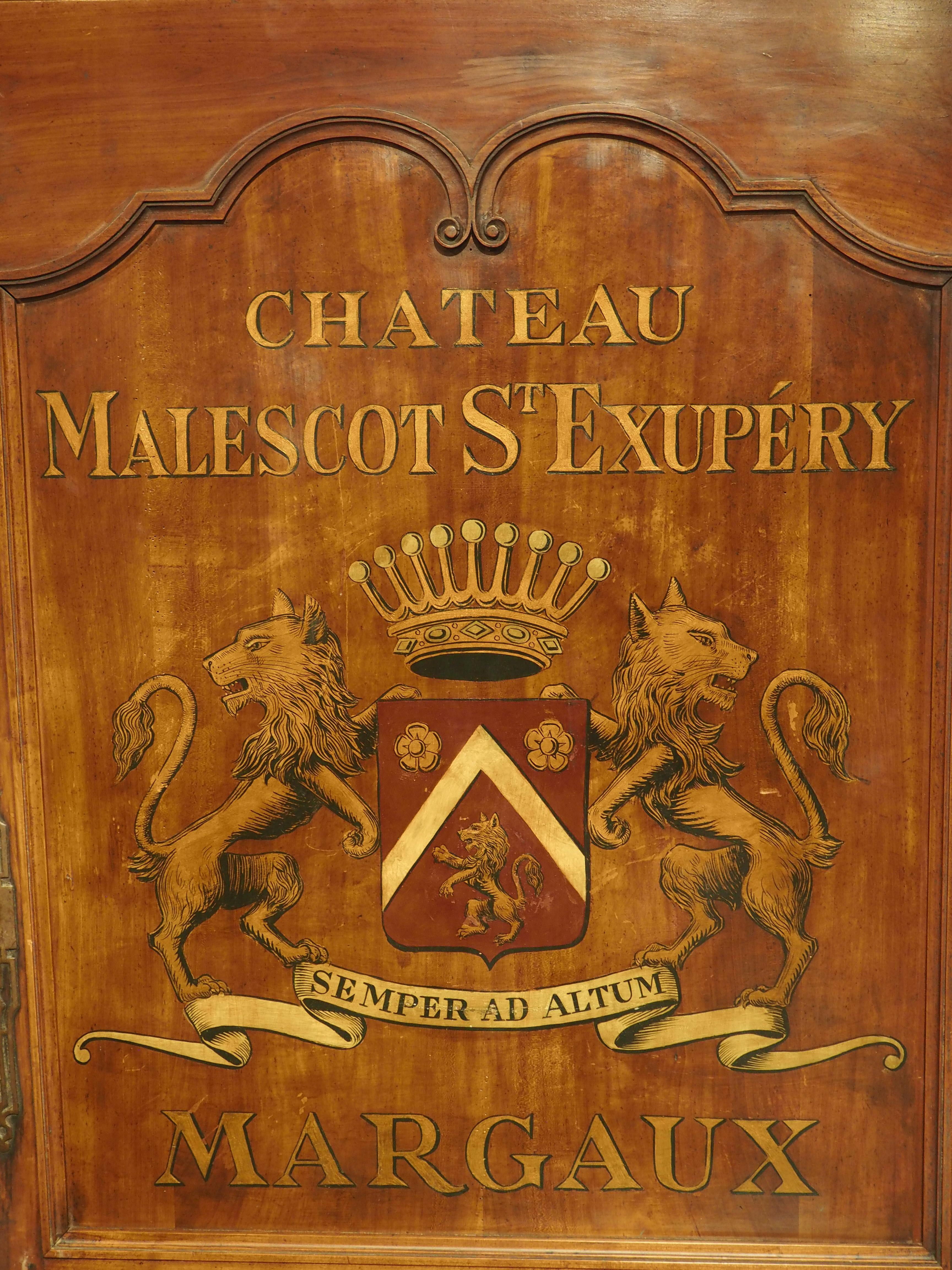 Chateau Malescot St. Exupery Antique Cherrywood Cabinet Door from France 8