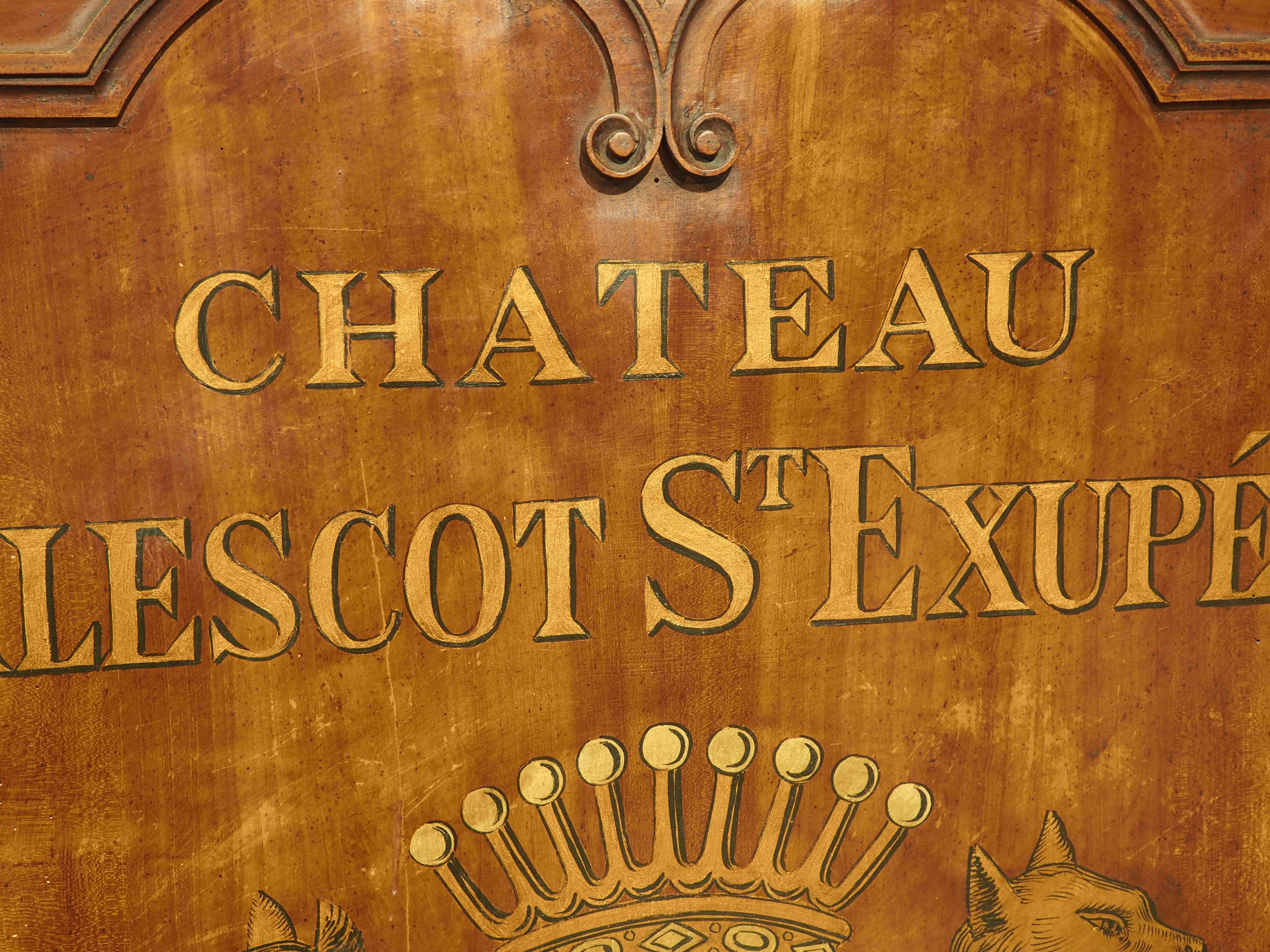 Chateau Malescot St. Exupery Antique Cherrywood Cabinet Door from France In Good Condition In Dallas, TX