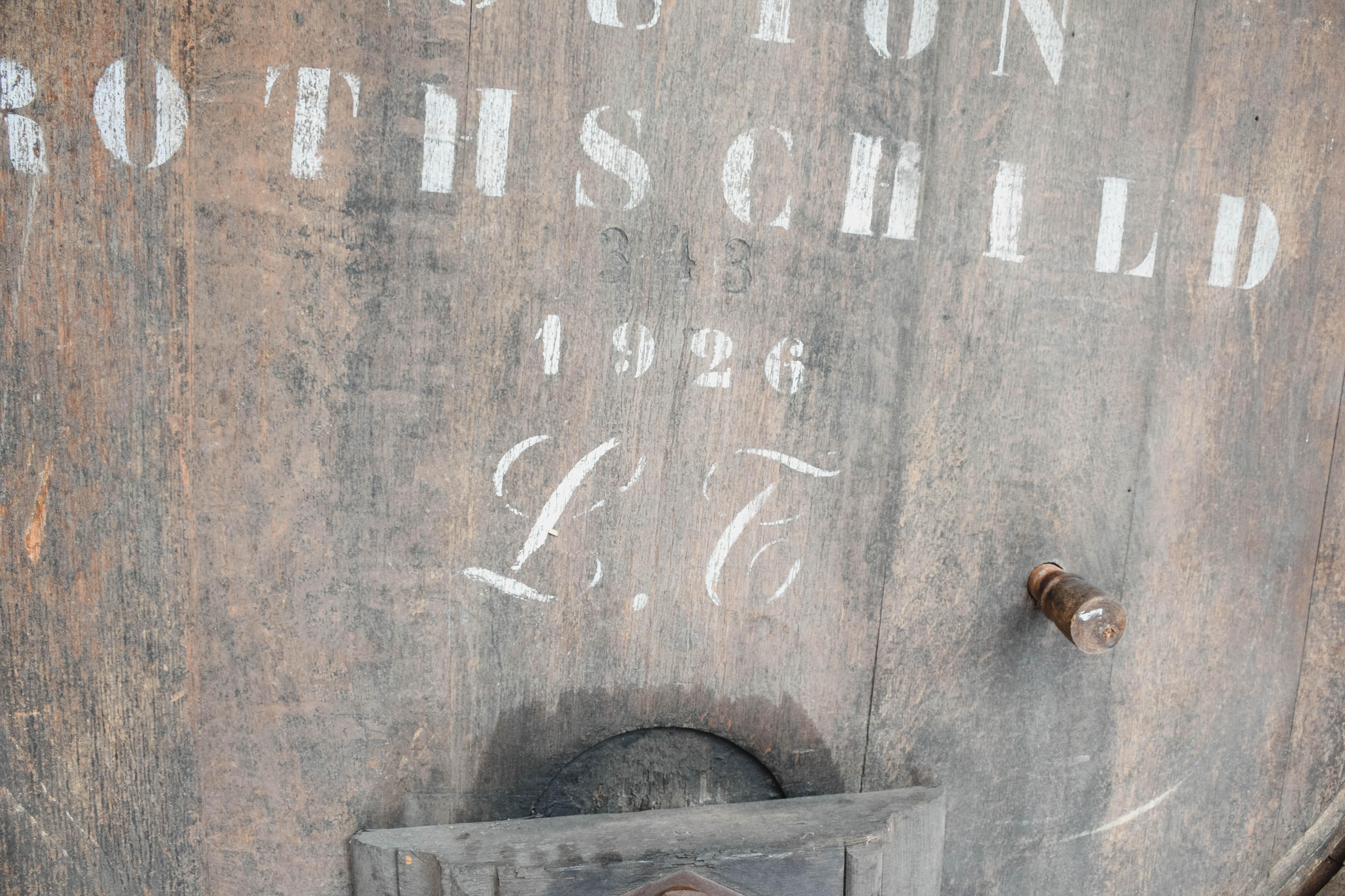 Metal Chateau Mouton Rothschild Large Barrel Facade