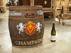 Chateau Villaret French Antique Champagne Barrel or Planter, Circa 1920s