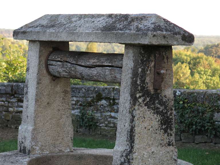 19th Century Wishing-Well Chateau Style, hand-carved in Stone from France, 1800s. For Sale