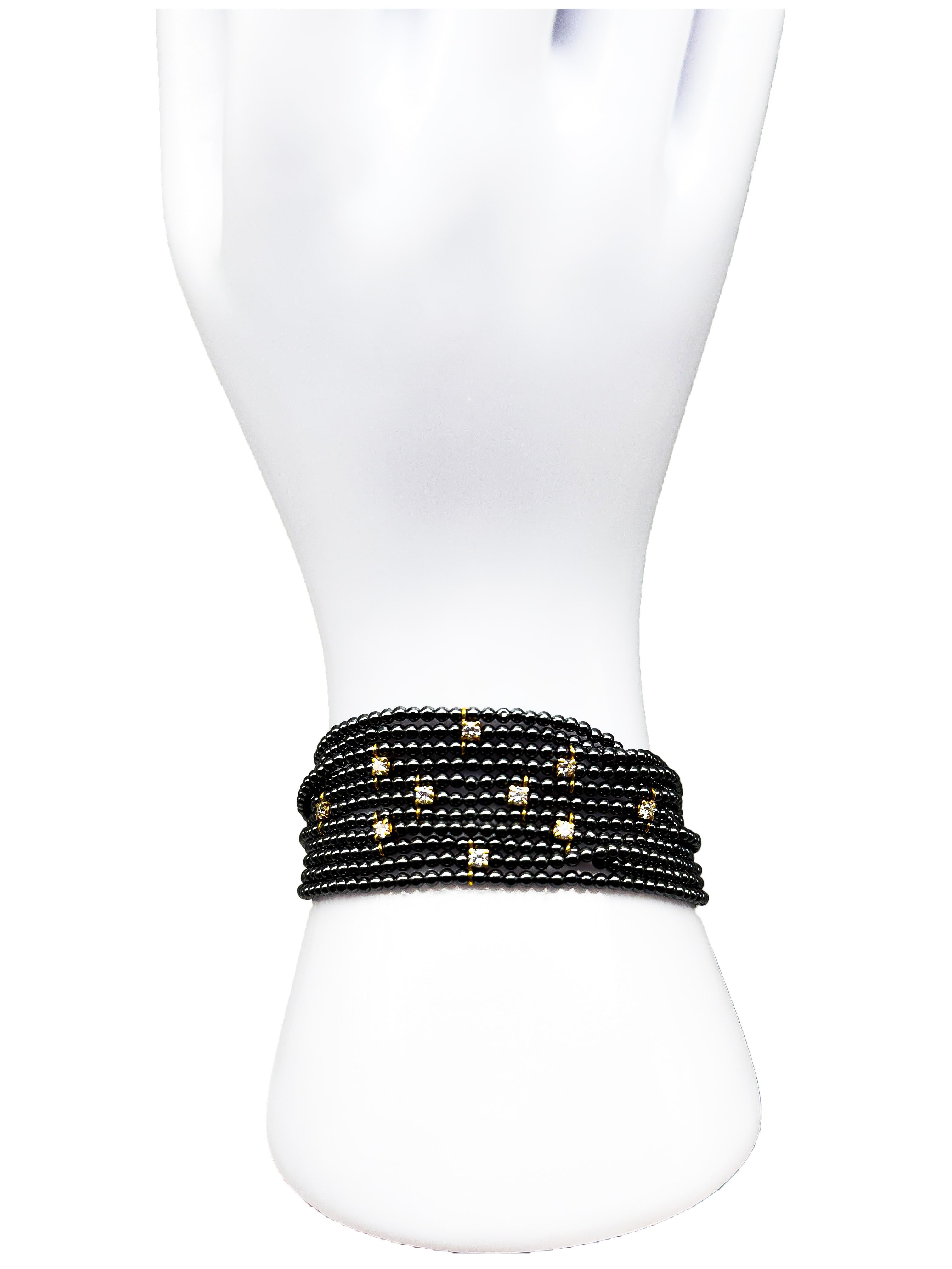 Bracelet and Necklace Set with Tahitian Pearls and Diamonds In Good Condition For Sale In Berlin, DE
