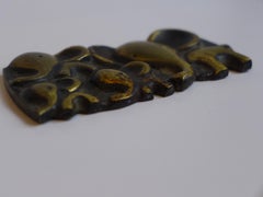 Brass Paperweight with Elephant Motif by Walter Bosse