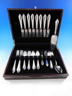 Chatham Hammered by Durgin Sterling Silver Flatware Service for 8 Set 43 Pieces