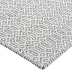 Chatham Hand Woven Contemporary Geometric Wool 9' 0" x 12' 0" Gray Area Rug