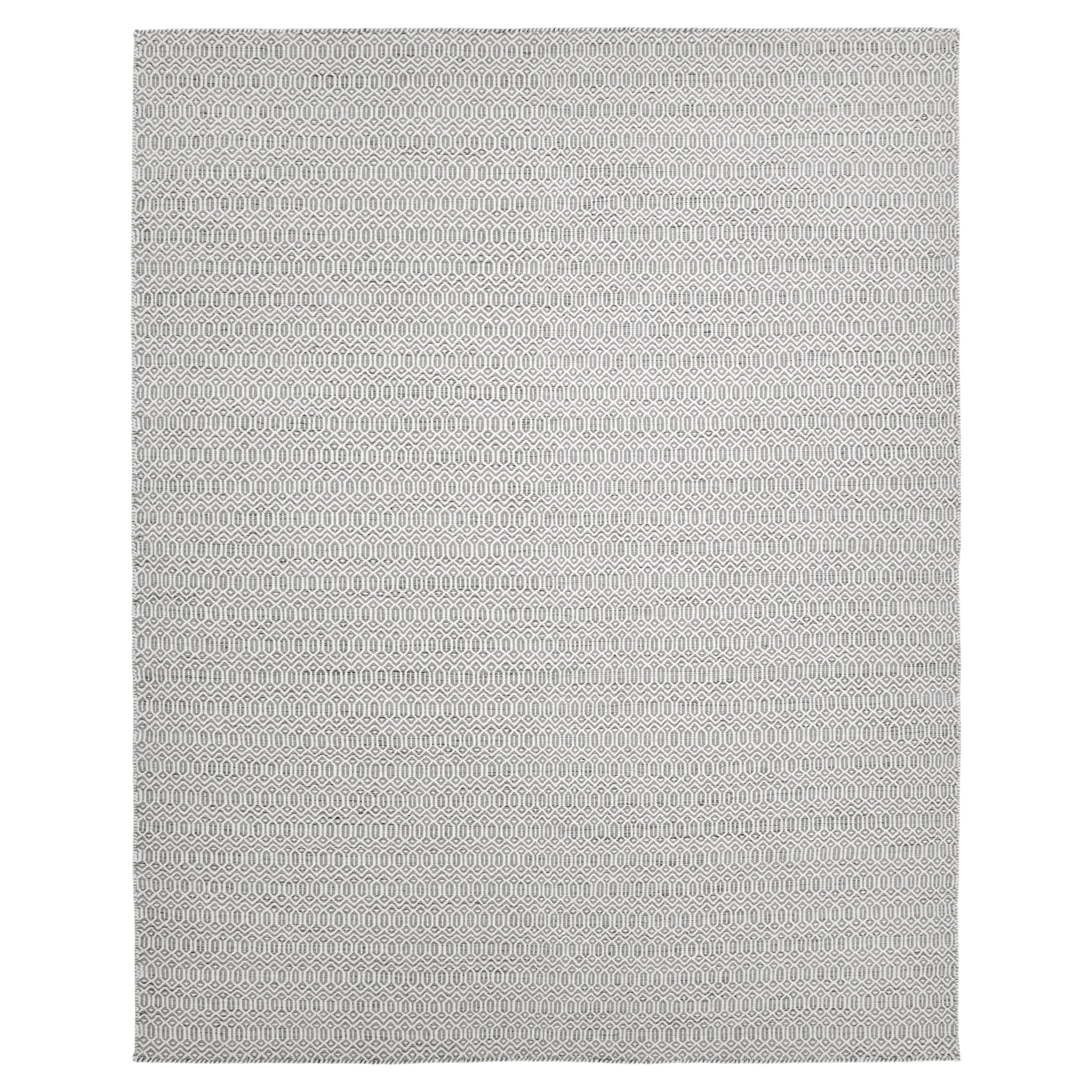 Chatham – handgewebter, moderner Teppich aus Wolle mit geometrischem Muster, 9' 0" x 12' 0", grau