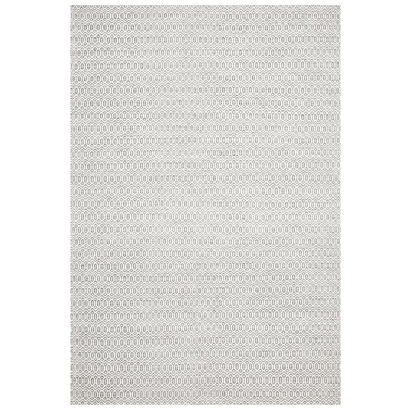 Handgewebter Flachgewebe-Teppich aus Alabaster, Übergangsstil