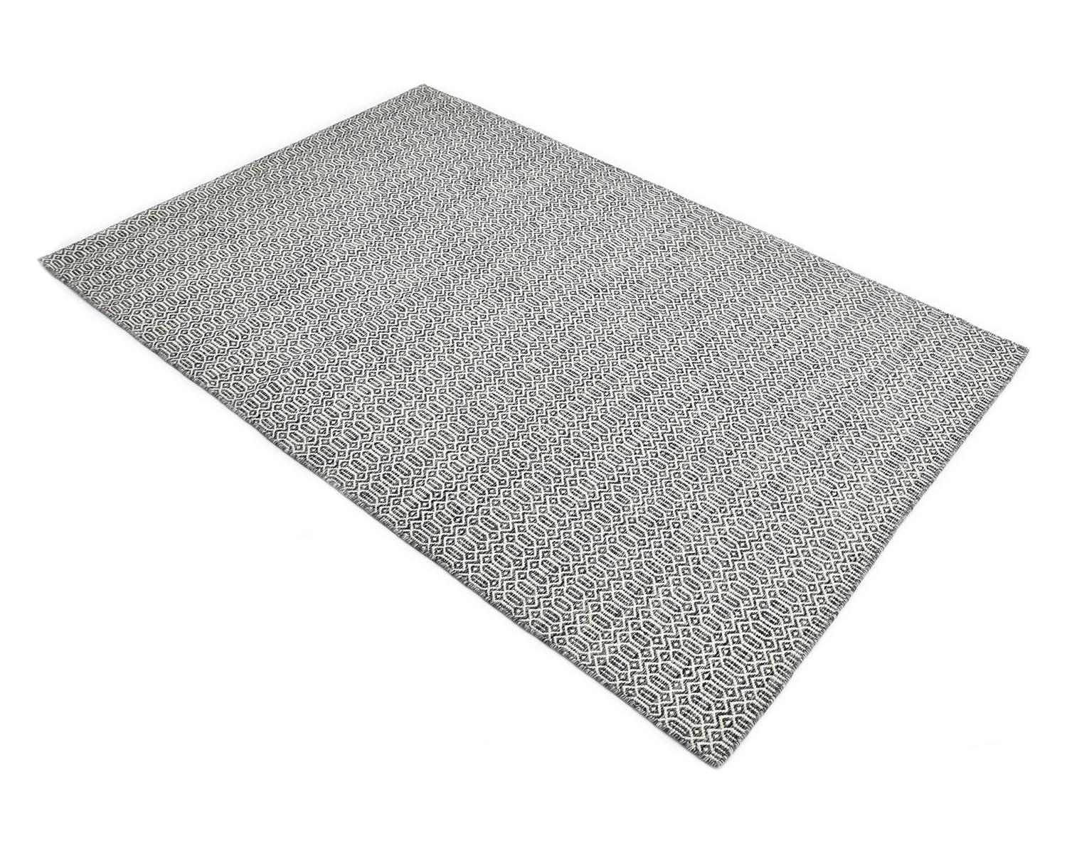 Handgewebter Flachgewebe-Teppich aus Pergament, Übergangsstil im Angebot 1