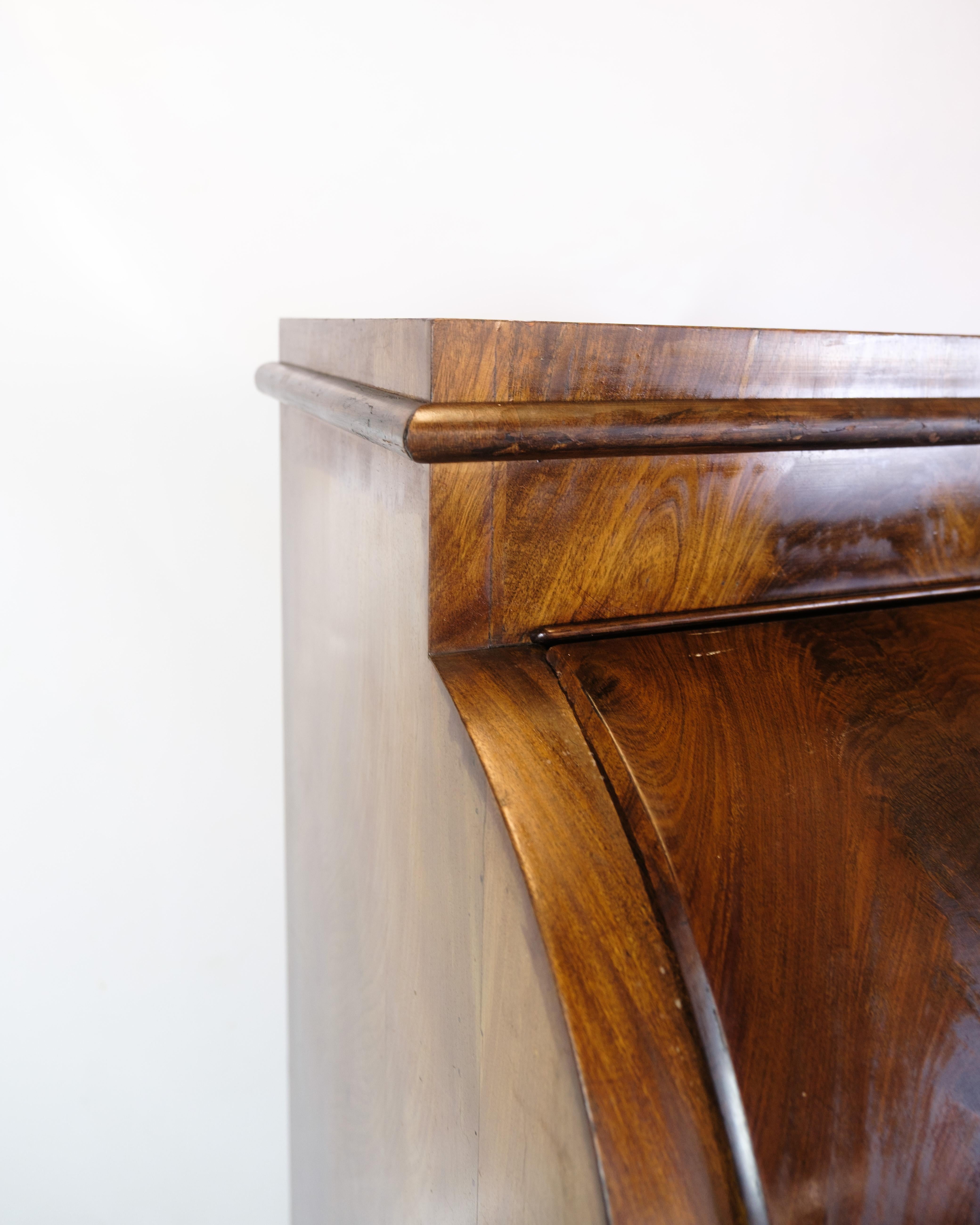 Chatol With Four Drawers Made In Hand Polished Mahogany From 1820s For Sale 4