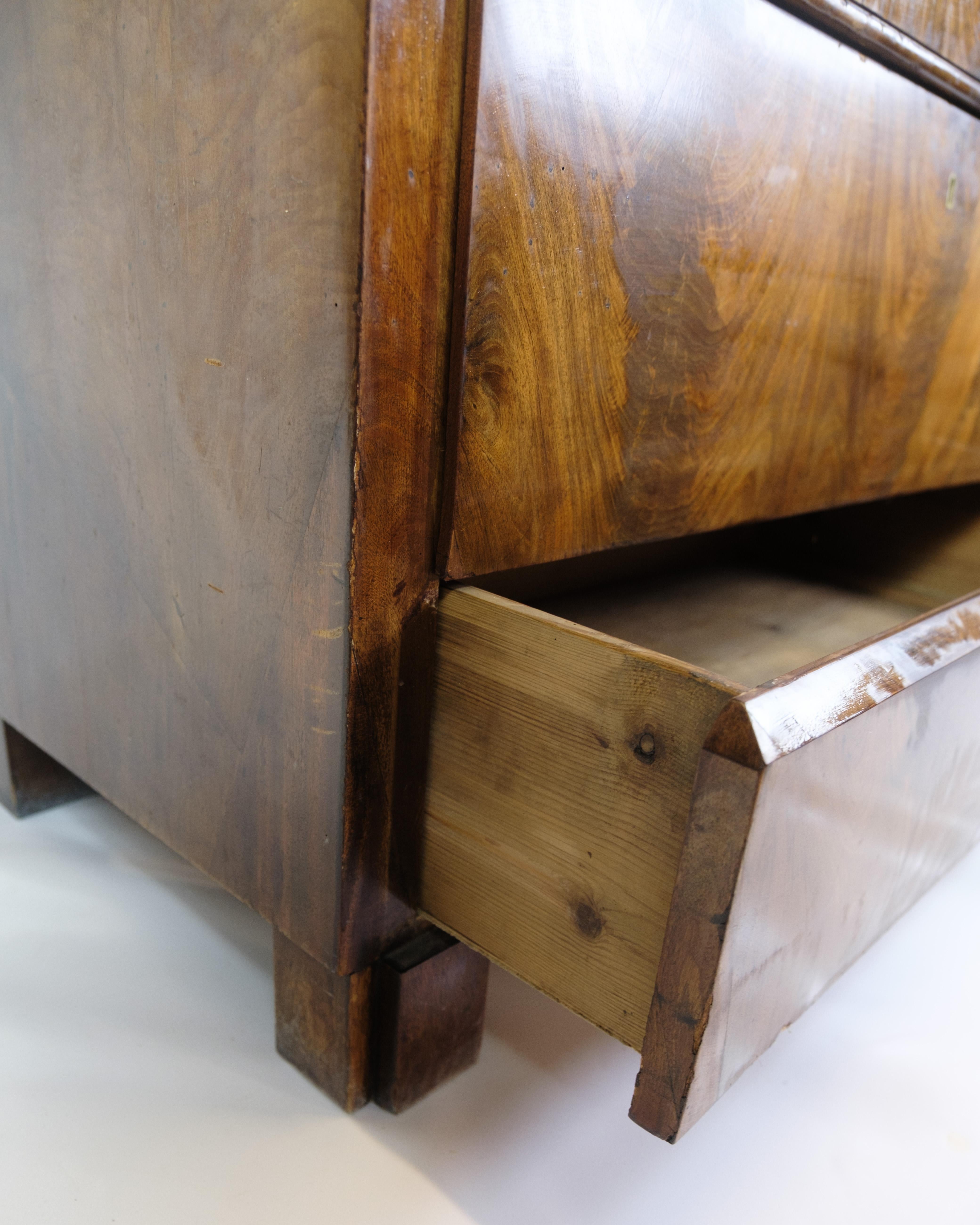 Chatol With Four Drawers Made In Hand Polished Mahogany From 1820s For Sale 5
