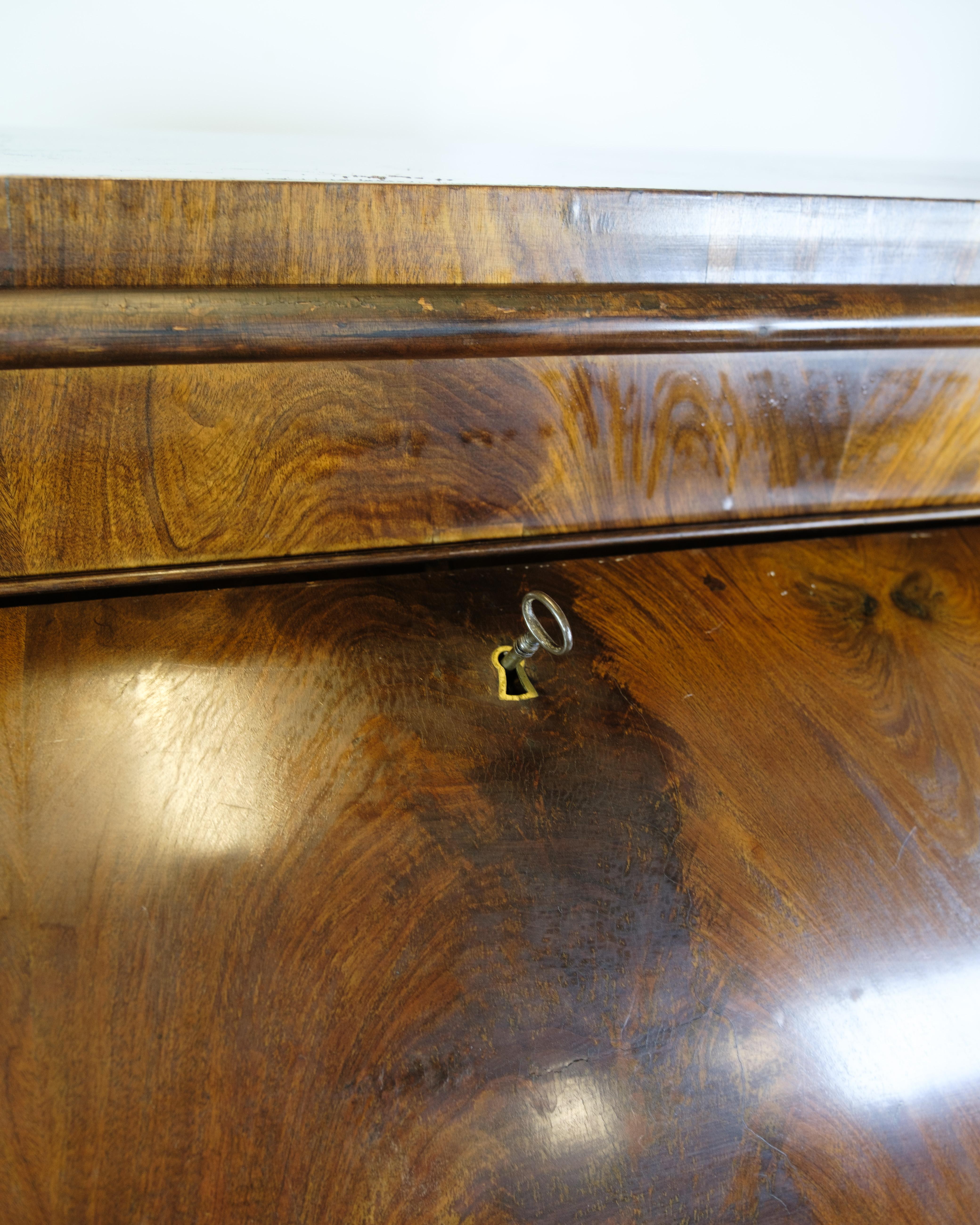 Chatol With Four Drawers Made In Hand Polished Mahogany From 1820s For Sale 6