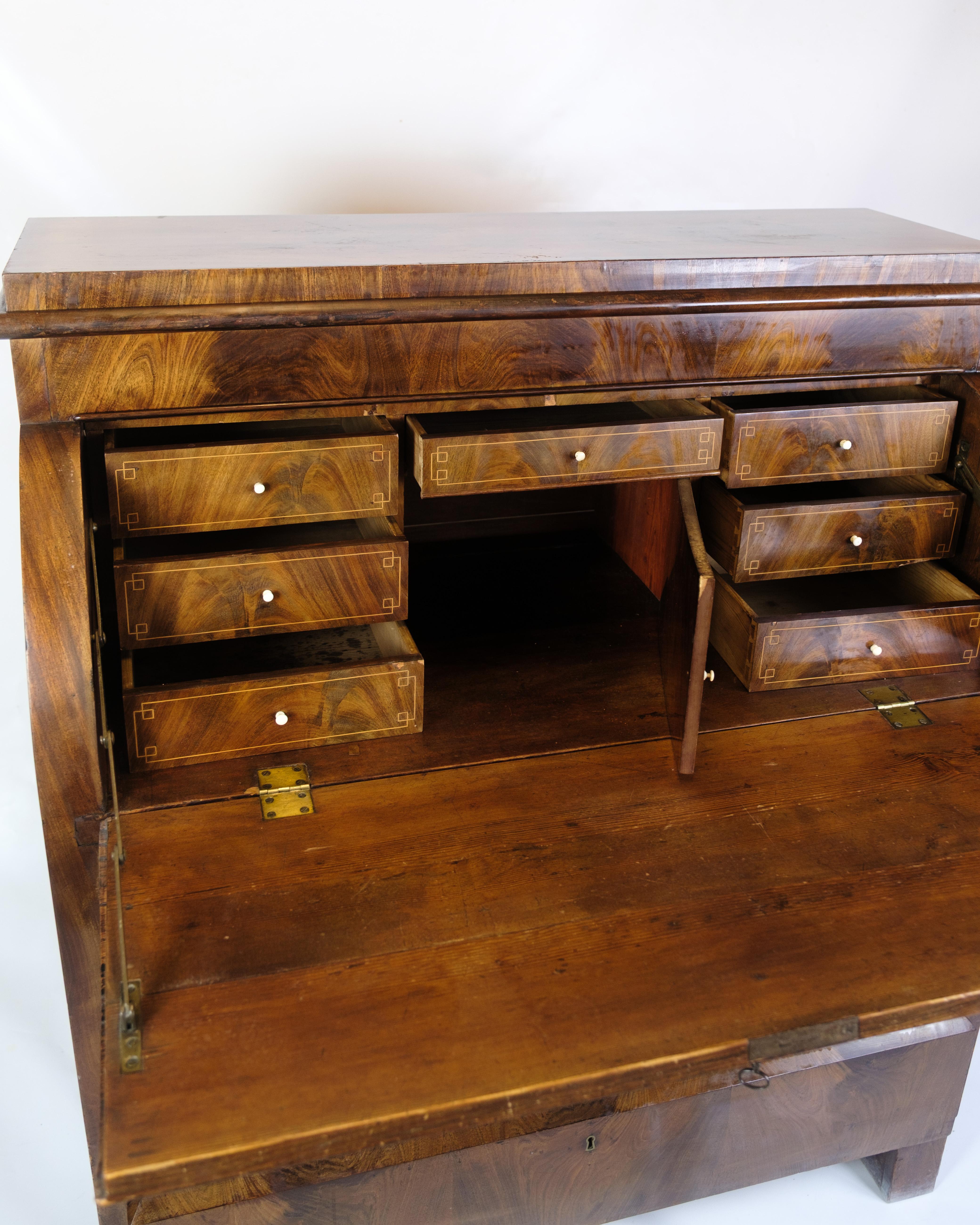 Chatol With Four Drawers Made In Hand Polished Mahogany From 1820s For Sale 8