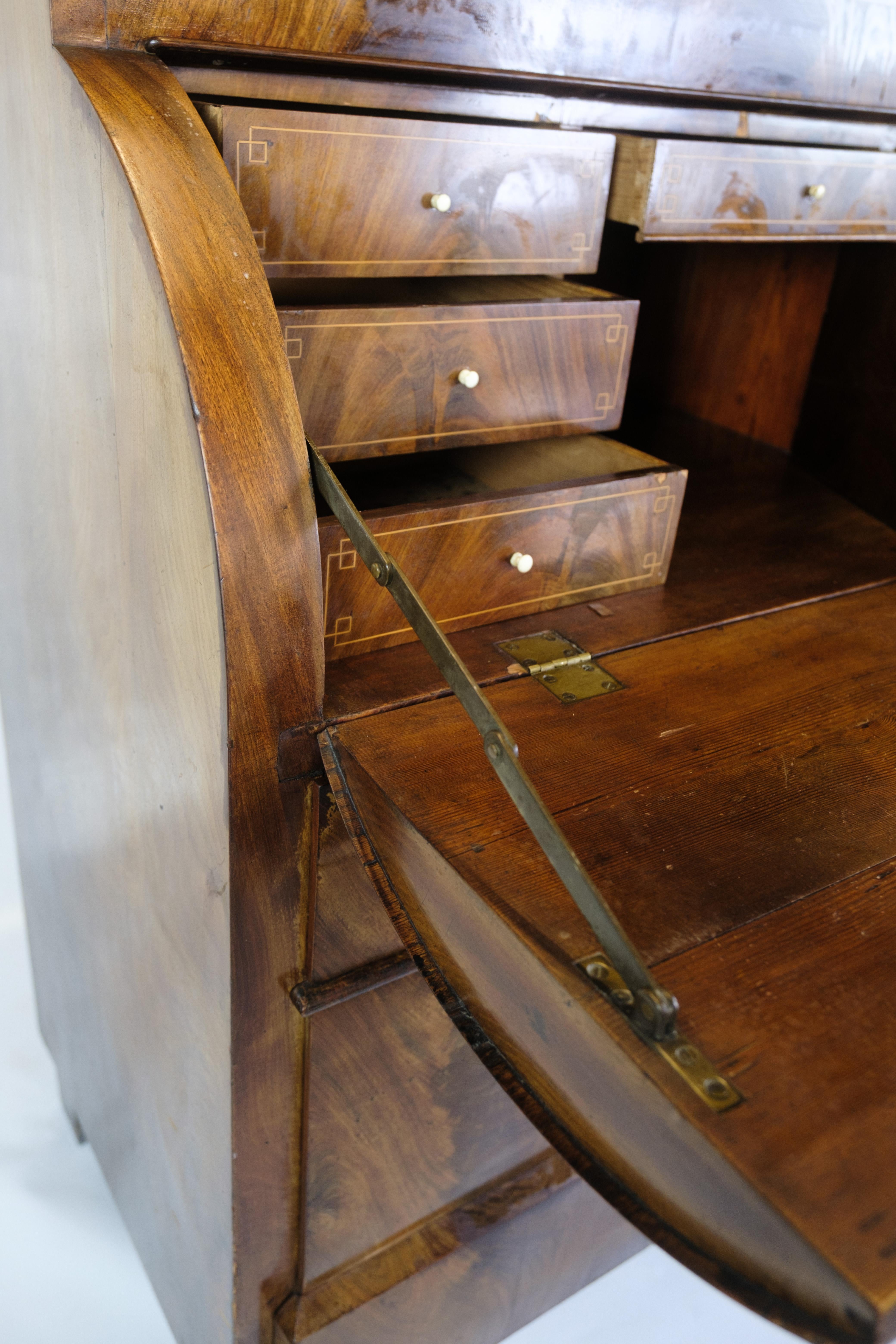 Chatol With Four Drawers Made In Hand Polished Mahogany From 1820s For Sale 9