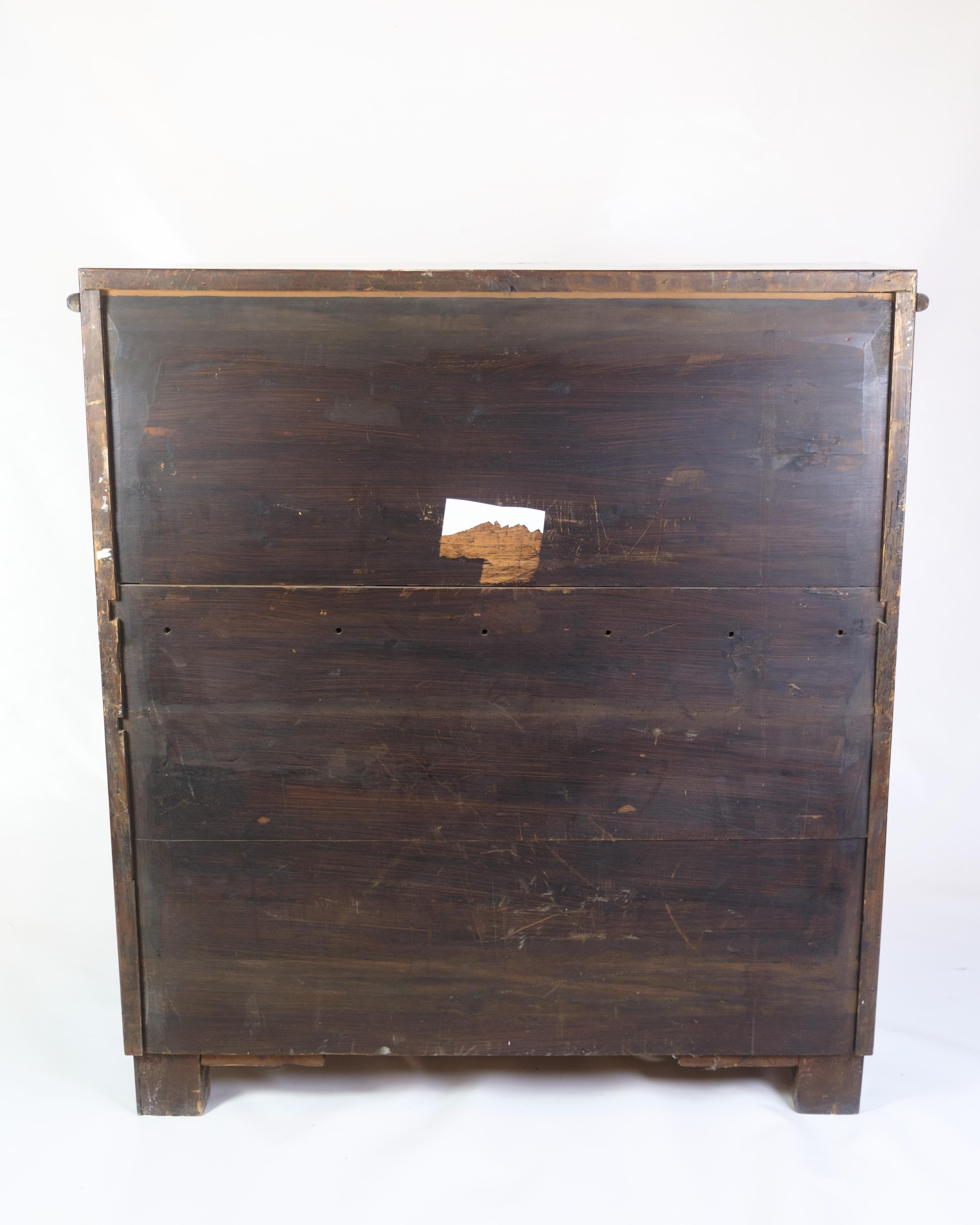 Chatol With Four Drawers Made In Hand Polished Mahogany From 1820s For Sale 10