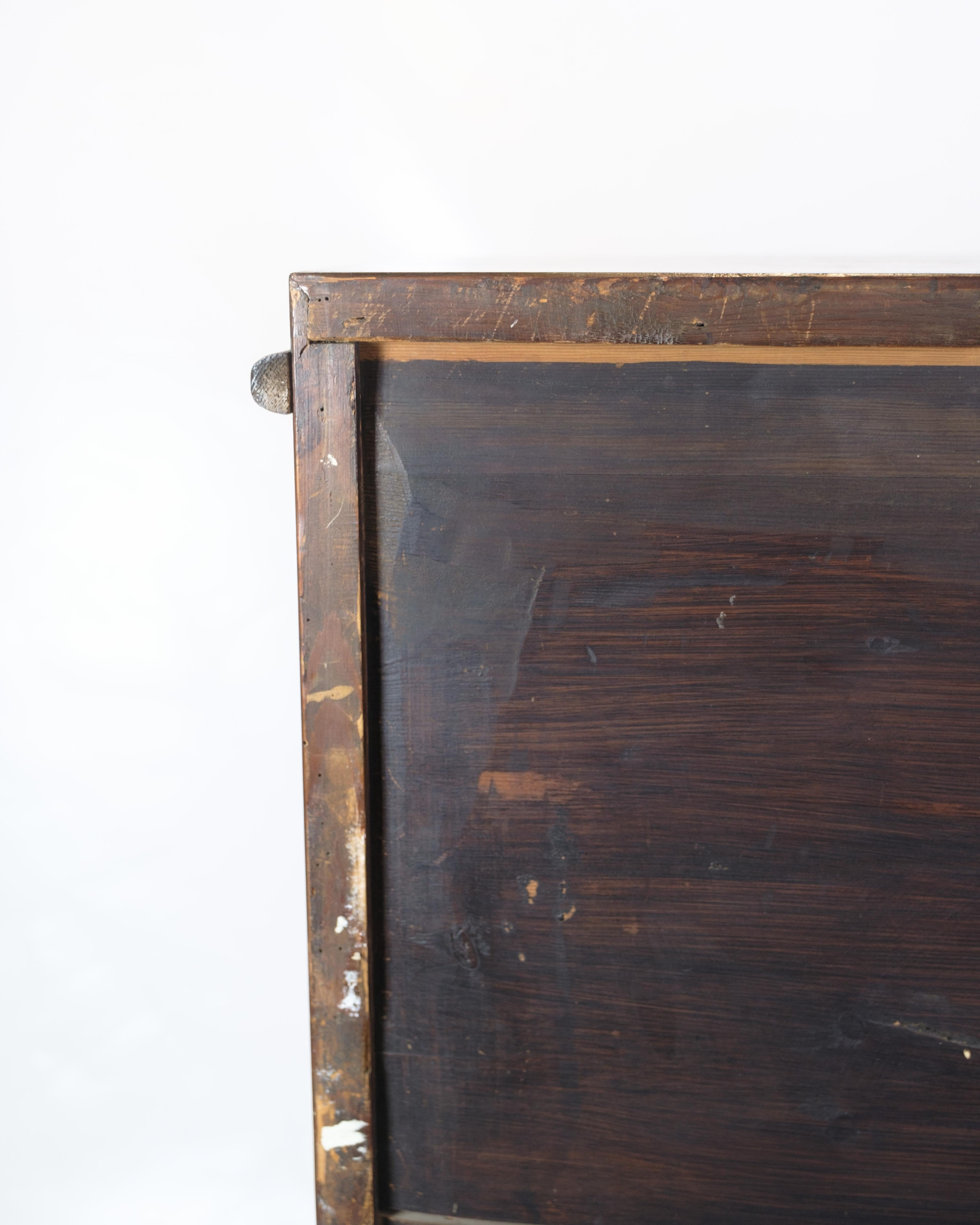 Chatol With Four Drawers Made In Hand Polished Mahogany From 1820s For Sale 11